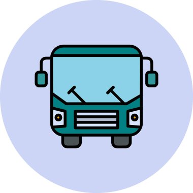 bus simgesi vektör illüstrasyonu