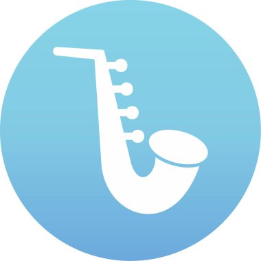 Saksafon. Web simgesi basit tasarım 