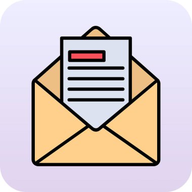 E- posta İş Teklif simgesi vektör illüstrasyonu