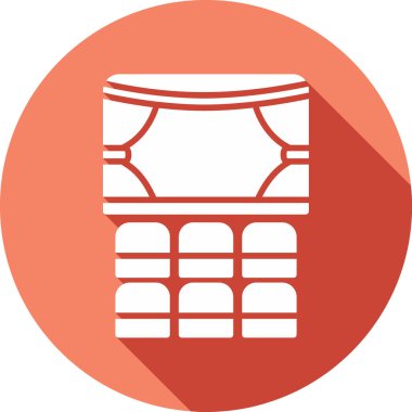 Tiyatro Web simgesi, vektör illüstrasyonu