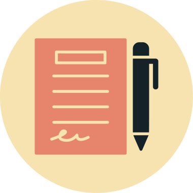 Kalem simgesi çizimi olan planlayıcı