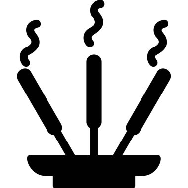 Tütsü çubukları simgesinin web çizimi