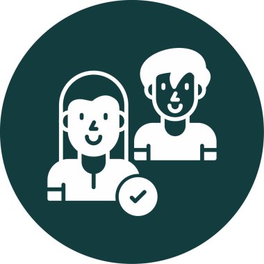 İş Arkadaşları simgesinin vektör illüstrasyonu