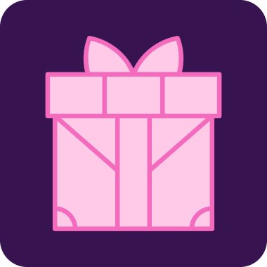 gift box with bow, vector illustration