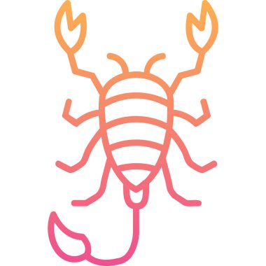 Akrep simgesi, basit vektör illüstrasyonu 