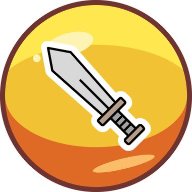 Kılıç. Web simgesi basit illüstrasyon 