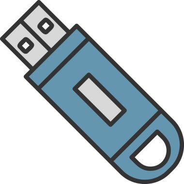 Flash disk simgesi, vektör illüstrasyon tasarımı