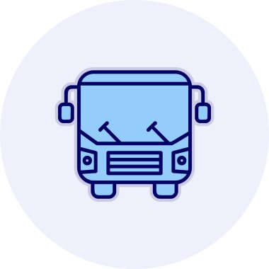 bus simgesi vektör illüstrasyonu