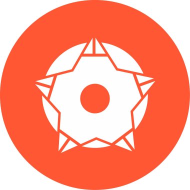 Bir yıldız simgesinin vektör illüstrasyonu 