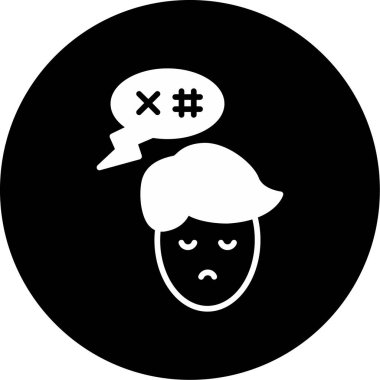 İstismar. Web simgesi vektör illüstrasyonu