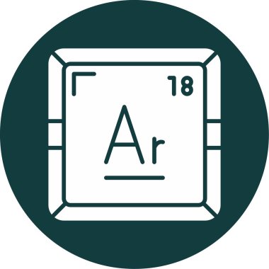 Argon web simgesi, vektör illüstrasyonu