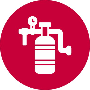 Oxygen Tank modern simgesinin vektör çizimi            