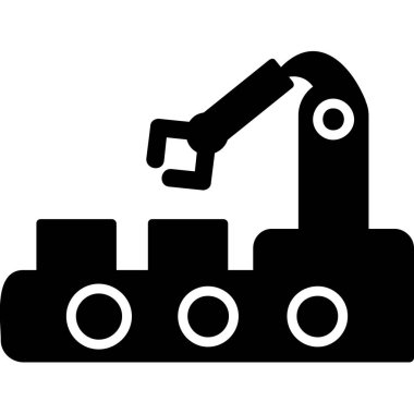 Otomasyon web simgesi, vektör illüstrasyonu