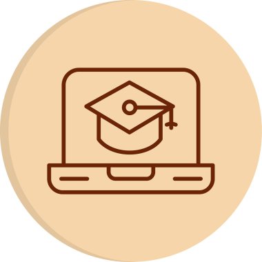 Eğitimin vektör illüstrasyonu modern simge 