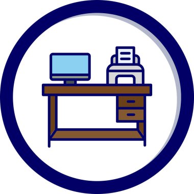 işyeri web simgesi vektör illüstrasyonu