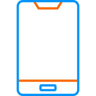 Cep telefonu simgesi, vektör illüstrasyonu 