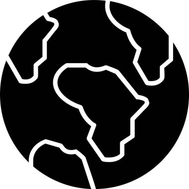 toprak küresi simgesi, vektör illüstrasyonu basit tasarım