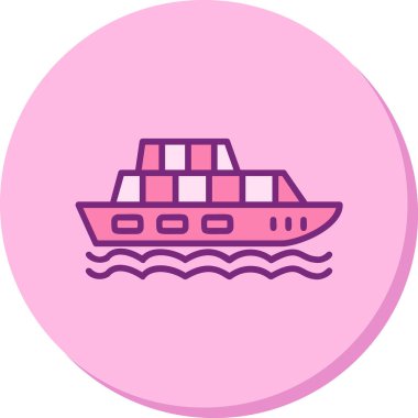 Yolcu gemisi. Web simgesi basit illüstrasyon