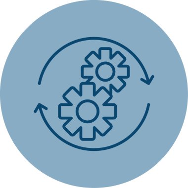 Otomasyon web simgesi, vektör illüstrasyonu