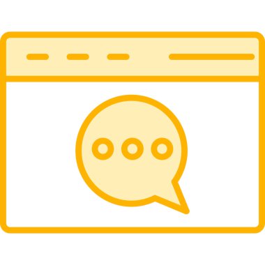 Web sohbet renk çizgisi vektörü simgesi 