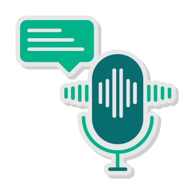 vector illustration of Voice message icon                        