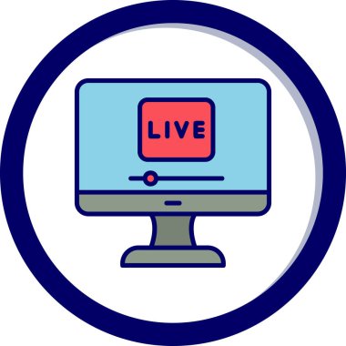 Yaşa. Web simgesi basit bir illüstrasyon. Ben...