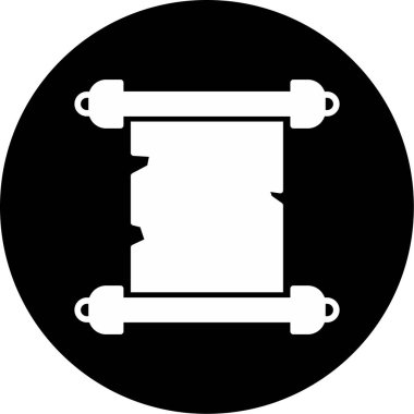 Papirüs simgesi. Web simgesi vektör illüstrasyonu