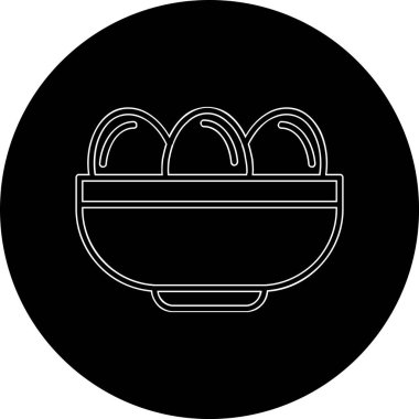 Kavanozda haşlanmış yumurta. Web simgesi basit illüstrasyon