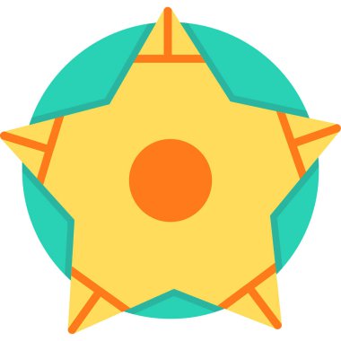 Bir yıldız simgesinin vektör illüstrasyonu 