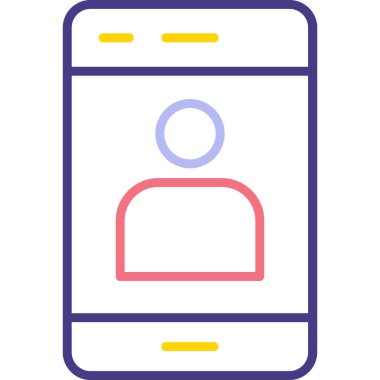 Mobil Kullanıcı simgesinin vektör çizimi