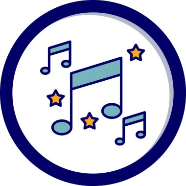 müzik notlar simgesini, vektör çizim