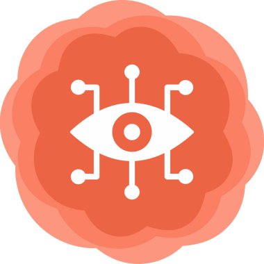 Siber göz. Web simgesi basit illüstrasyon