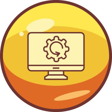 Veri işleme simgesi, vektör illüstrasyonu 