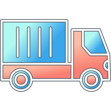 Kamyon. Web simgesi basit illüstrasyon 