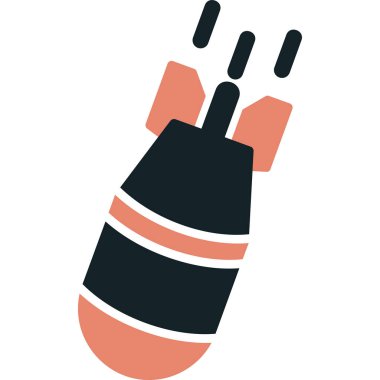 Hava bombası. Web simgesi basit illüstrasyon