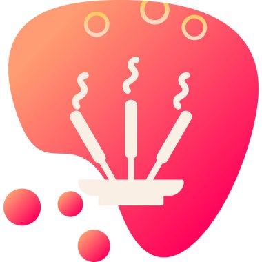 Tütsü çubukları simgesinin web çizimi