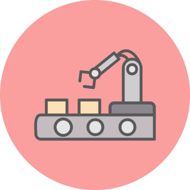 Otomasyon web simgesi, vektör illüstrasyonu