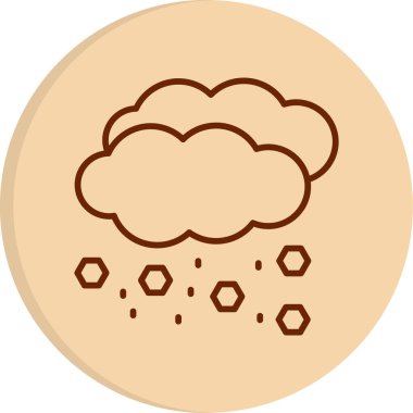 Hava durumu ikonu. Web için Hail vektör simgesinin basit illüstrasyonu          