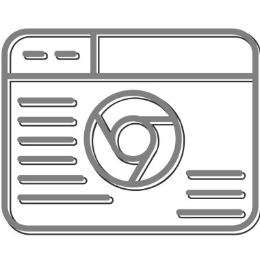 tarayıcı web simgesi, vektör illüstrasyonu