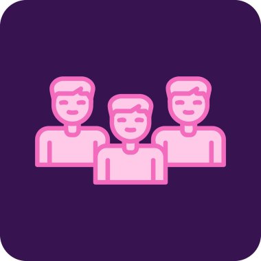 bir grup insan simgesi vektör illüstrasyon tasarımı 