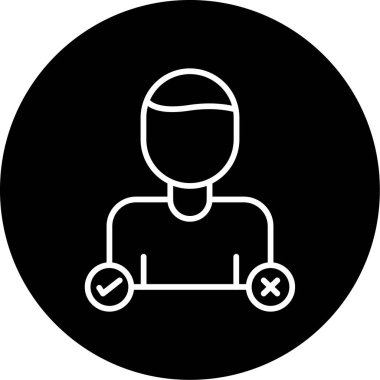 Karar Web simgesi vektör illüstrasyonu oluşturma