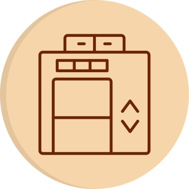 Asansör web simgesi, vektör illüstrasyonu