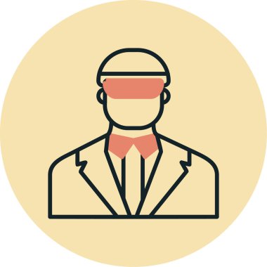 Güvenlik subayı simgesi, vektör illüstrasyonu basit tasarım