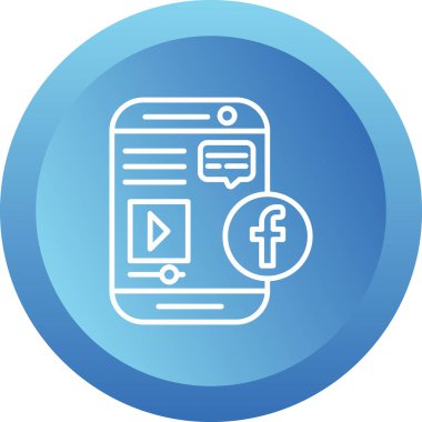 Sosyal medya. Web simgesi basit illüstrasyon