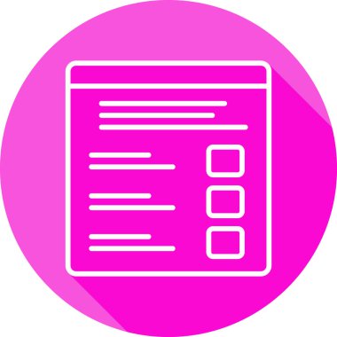 Quiz web simgesi vektör illüstrasyonu