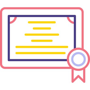 Sertifika. Web simgesi basit tasarım