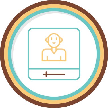 Sosyal medya etki simgesi, vektör illüstrasyonu basit tasarım