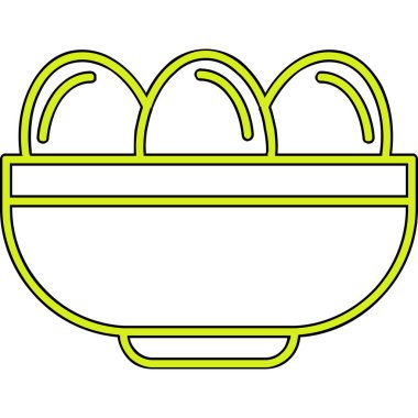 Kavanozda haşlanmış yumurta. Web simgesi basit illüstrasyon