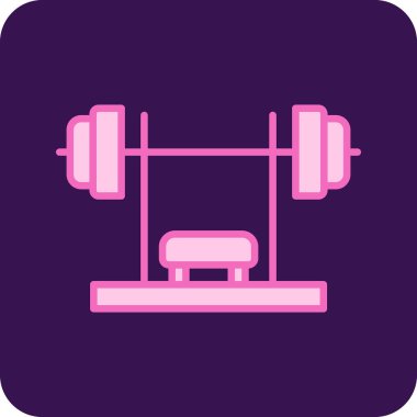 Bench Press simge vektör illüstrasyon tasarımı 