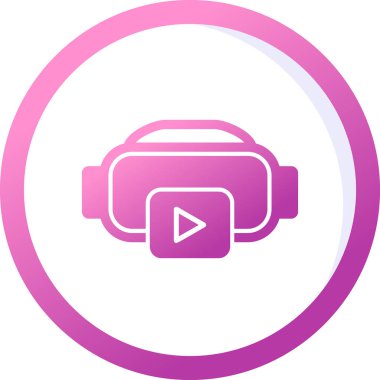 vr gözlük simgesi vektör illüstrasyonu